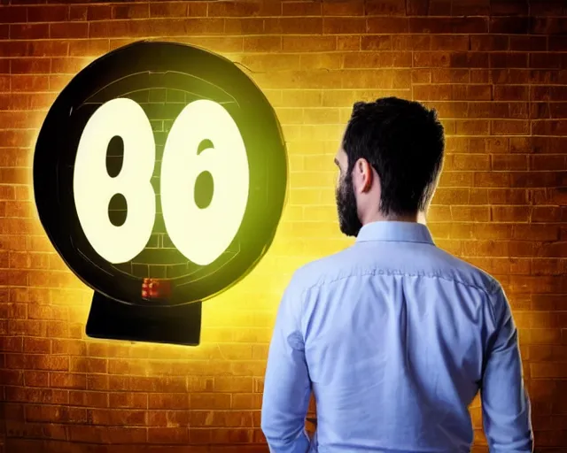 Image similar to man wearing guy fawkes mask examines numbers on large monitor intensely, corporate photo, cinematic lighting