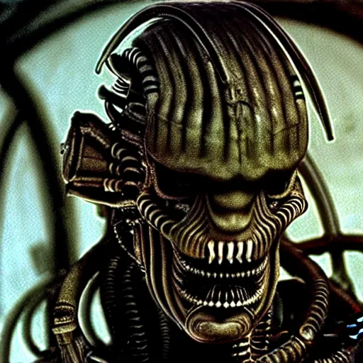 Image similar to film still of saul goodman in aliens, by h. r. giger, very detailed, realistic