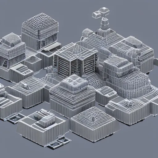 Prompt: 3 d render isometric voxel robot in tokyo