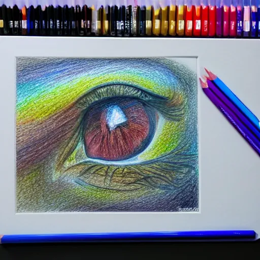 Colored Pencil Art on Paper Caran D'Ache Luminance · Creative Fabrica