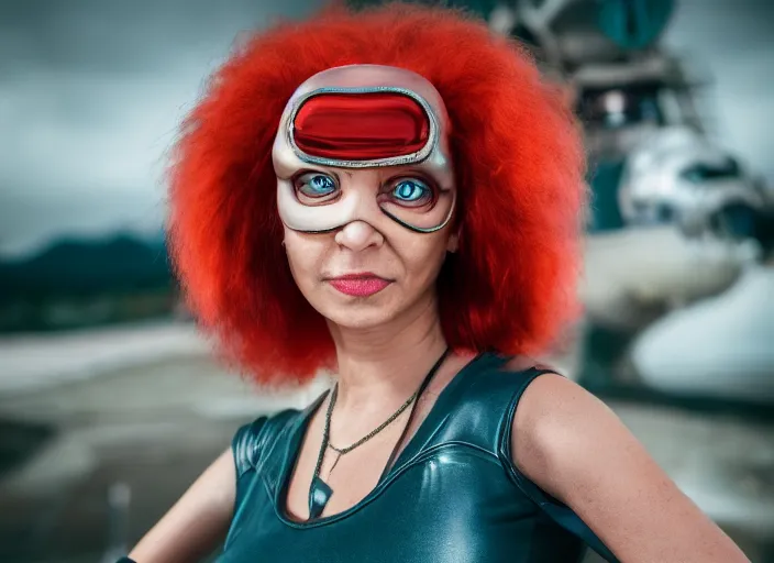 Image similar to portrait photo still of real life futurama character leela, cyclops, 8 k, 8 5 mm f 1. 8