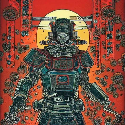 Image similar to cybernetic samurai by Yuko Shimizu