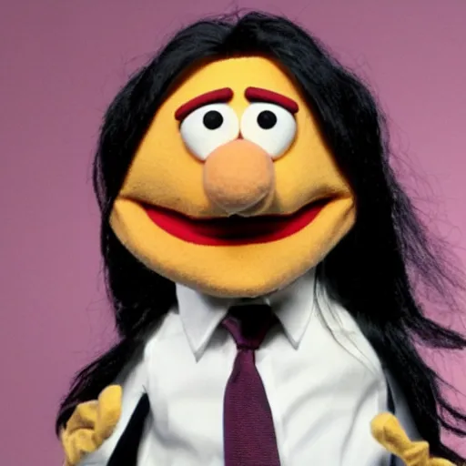 Prompt: tommy wiseau as a muppet