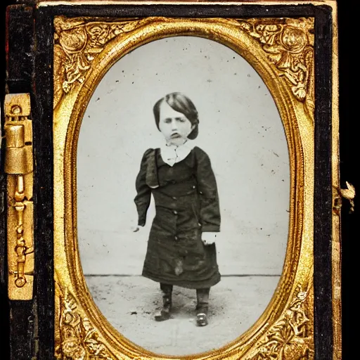 Image similar to an old photograph of a victorian child filled with spiders