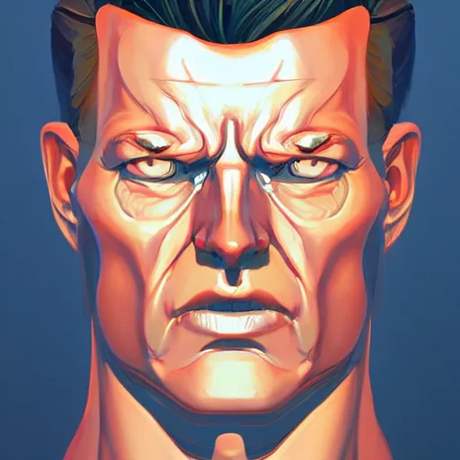 Image similar to face icon stylized minimalist t - 1 0 0 0, loftis, cory behance hd by jesper ejsing, by rhads, makoto shinkai and lois van baarle, ilya kuvshinov, rossdraws global illumination