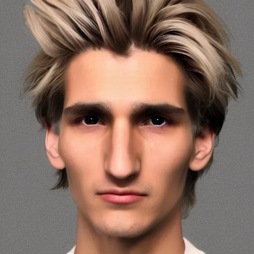 Image similar to a closeup shot of handsome xqc, gigachad, strong jawline, photorealism, 8k