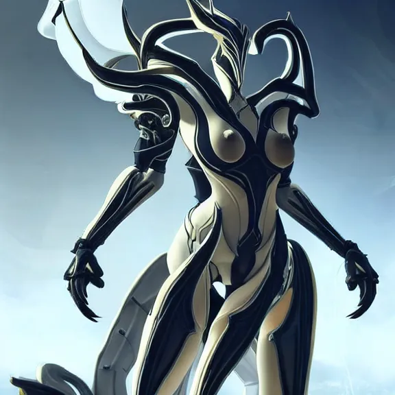 Image similar to highly detailed giantess shot exquisite warframe fanart, looking up at a giant 500 foot tall beautiful stunning saryn prime female warframe, as a stunning anthropomorphic robot female dragon, looming over you, posing elegantly, white sleek armor, proportionally accurate, anatomically correct, sharp claws, two arms, two legs, camera close to the legs and feet, giantess shot, upward shot, ground view shot, leg and thigh shot, epic low shot, high quality, captura, realistic, professional digital art, high end digital art, furry art, macro art, giantess art, anthro art, DeviantArt, artstation, Furaffinity, 3D realism, 8k HD render, epic lighting, depth of field