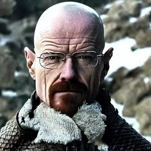 Image similar to walter white as a medieval knight in Game of thrones