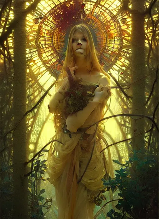 Image similar to water, air, life, forest, glowing lights!! intricate elegant, highly detailed, smooth, sharp focus, art by artgerm and greg rutkowski and alphonse mucha, volumetric lighting