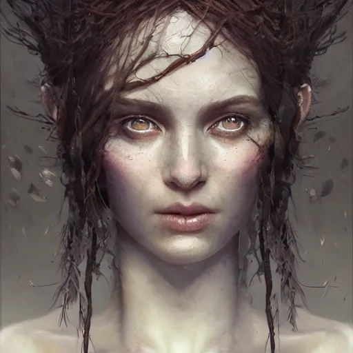 Prompt: photo realistic image of dryad, stunning 3 d render inspired art by istvan sandorfi and greg rutkowski, perfect facial symmetry, realistic, highly detailed attributes and atmosphere, dim volumetric cinematic lighting,