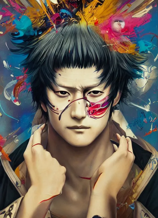 Prompt: beautiful portrait of Gintama, by Tristan Eaton, Stanley Artgermm, Tom Bagshaw, Greg Rutkowski, Carne Griffiths. trending on DeviantArt, face enhance, hyper detailed, trending on Artstation, 8k, masterpiece, graffiti paint, fine detail, full of color, intricate detail, golden ratio illustration