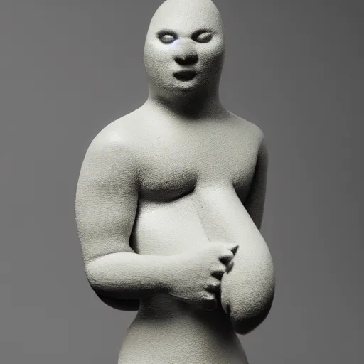 Prompt: studio photo of a ceramic figure, in the shape of a fgddsffgggdssssafg. photorealistic, minimalist, ultra detailed.