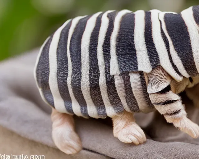 Image similar to tabby tardigrades, tardigrades with tabby stripes, striped pet tardigrades, award - winning pet photography, dynamic lighting, ultra detailed