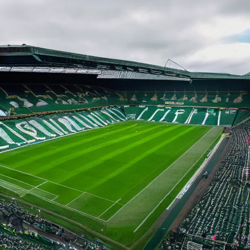 Prompt: celtic football club stadium celtic park park head