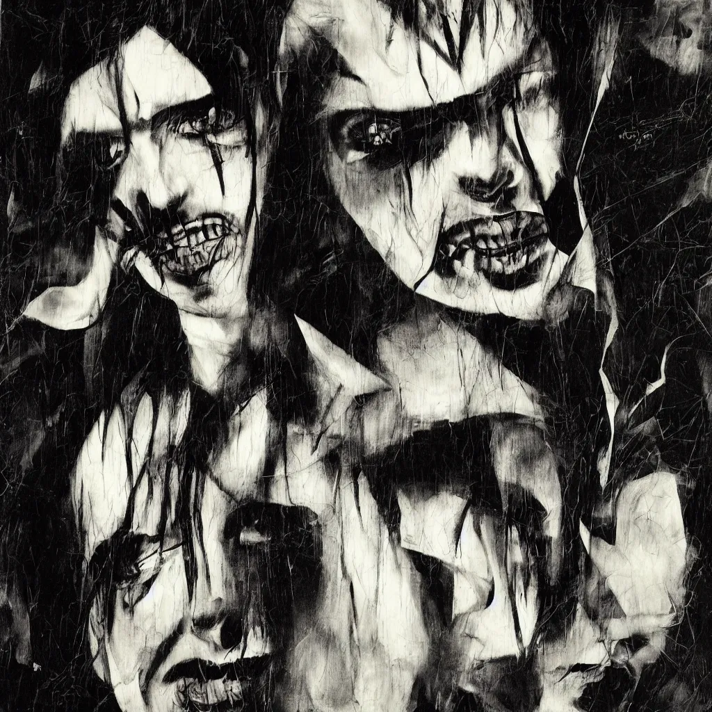 Image similar to Marylin Manson by Dave McKean