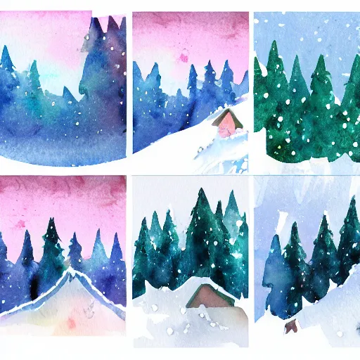 Image similar to winter watercolor illustration style