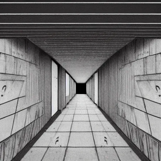 Image similar to infinite recursive brutalist anxious abyss