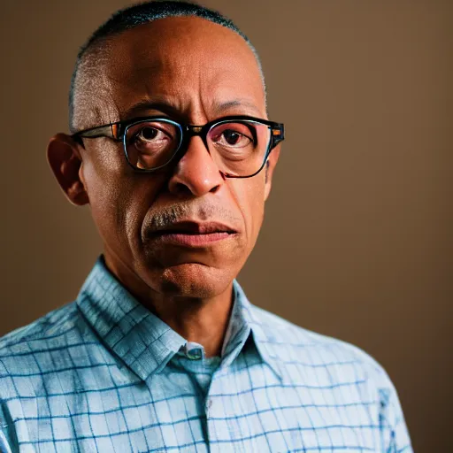 Image similar to portrait of gus fring with a mullet haircut, canon eos r 3, f / 1. 4, iso 2 0 0, 1 / 1 6 0 s, 8 k, raw, unedited, symmetrical balance, in - frame