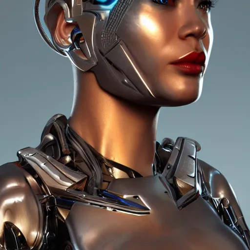 Image similar to cyborg female, hyper detailed, artstation, unreal engine, hyper detailed.