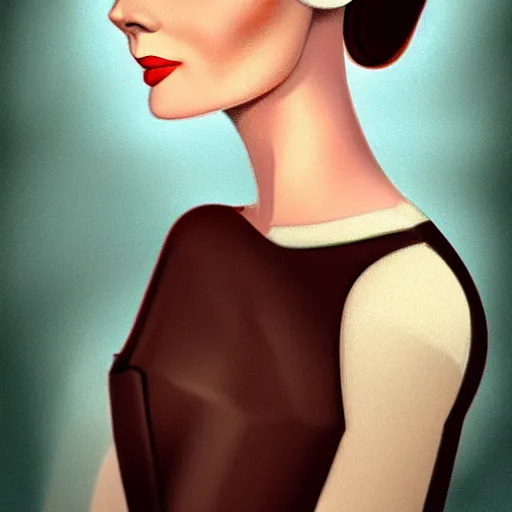 Prompt: gorgeous female Audrey Hepburn, 1930s style clothing, old photo from the 1930s, realistic character concept, medium shot, elegant pose, illustration, symmetrical face and body, realistic eyes, artstation, cinematic lighting, hyperdetailed, detailed realistic symmetrical eyes, cgsociety, 8k, high resolution, Charlie Bowater, Tom Bagshaw, Norman Rockwell, single face, insanely detailed and intricate, beautiful, elegant, autumn leaves background, vfx, postprocessing