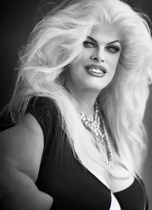 Prompt: DSLR photo portrait still of 54 year old age 54 Anna Nicole Smith at age 54!!!, 85mm f1.8