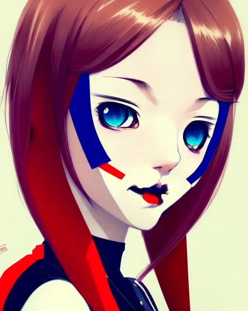 Image similar to portrait Anime as modern harley-quinn character girl cute-fine-face, brown-red-hair pretty face, realistic shaded Perfect face, fine details. Anime. realistic shaded lighting by Ilya Kuvshinov katsuhiro otomo ghost-in-the-shell, magali villeneuve, artgerm, rutkowski, WLOP Jeremy Lipkin and Giuseppe Dangelico Pino and Michael Garmash and Rob Rey