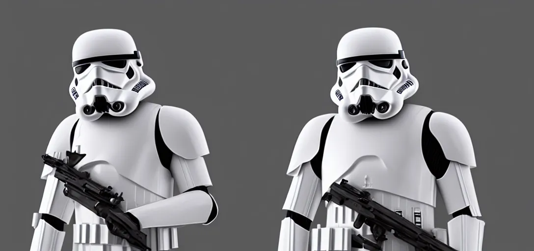 Image similar to stormtrooper concept art, black background, 8 k photorealistic, hd, high details, trending on artstation