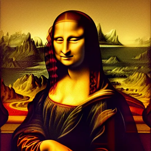 Prompt: mona lisa in the style of zdzisław beksinski, matte painting, 4 k