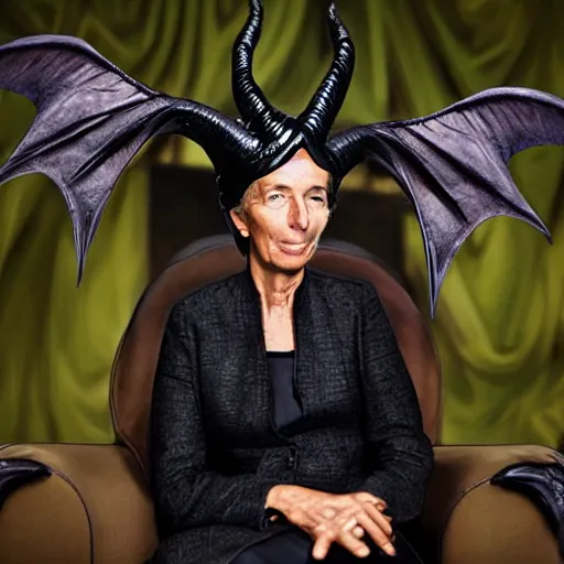 Image similar to Christine Lagarde as Maleficent