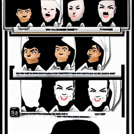 Prompt: character design sheets for camp black face, single michael jackson, michael jackson, michael jackson, michael jackson, michael jackson, michael jackson, michael jackson, michael jackson, ( ( ( mickey mouse ) ) ), nendroid, stephen bliss style