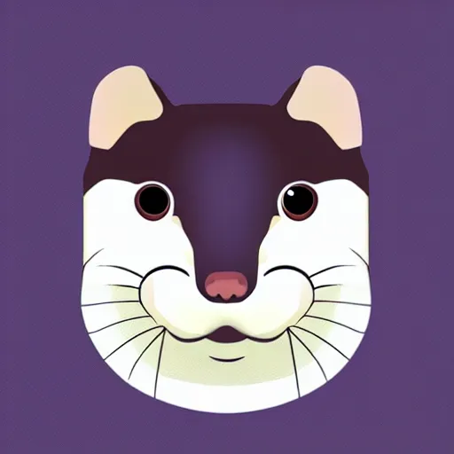 Image similar to ferret programmer, avatar image, digital art, minimalism