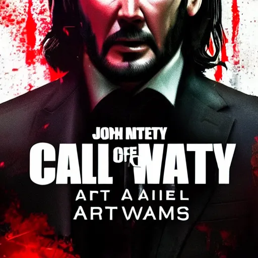 Prompt: john wick in call of duty, artstation hall of fame gallery, editors choice, #1 digital painting of all time, most beautiful image ever created, emotionally evocative, greatest art ever made, lifetime achievement magnum opus masterpiece, the most amazing breathtaking image with the deepest message ever painted, a thing of beauty beyond imagination or words, 4k, highly detailed, cinematic lighting