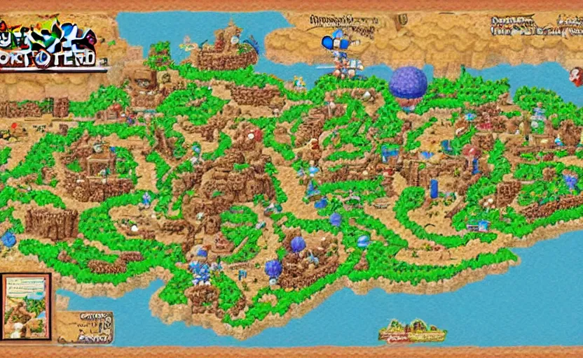 Image similar to super mario world map photorealistic