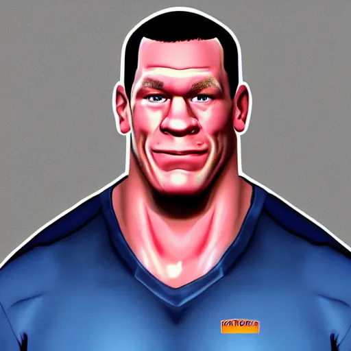 Image similar to John Cena in the style of PS1 graphics