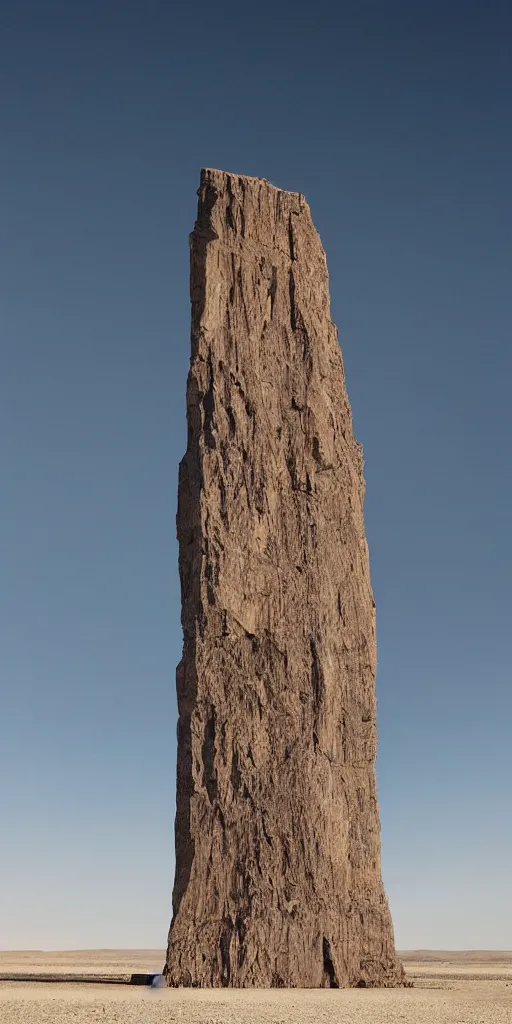 Prompt: A monolith standing in the desert, megastructure