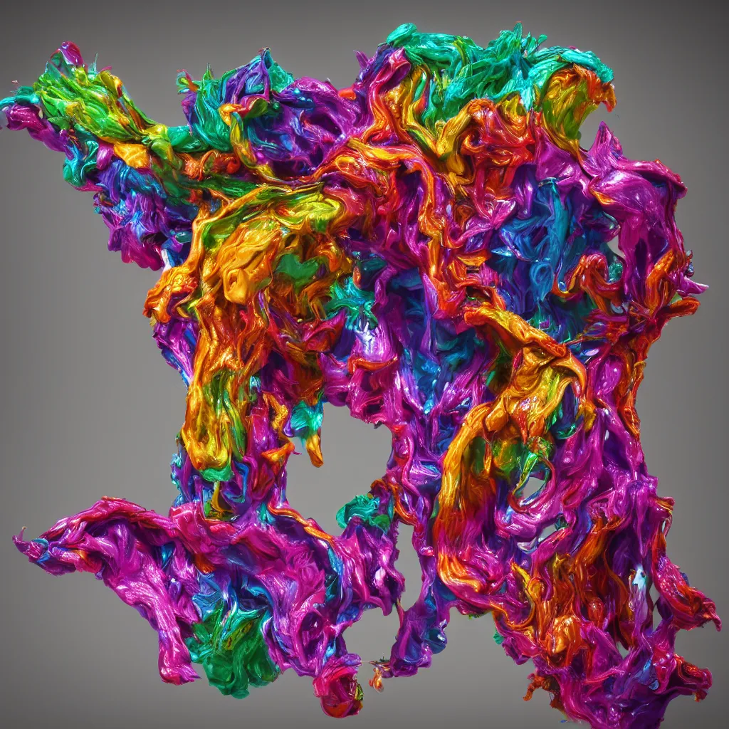 Image similar to painful pleasures by lynda benglis, octane render, colorful, 4 k, 8 k