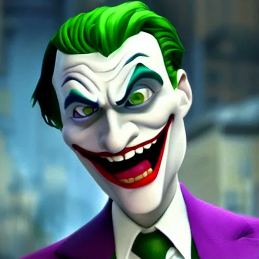 Prompt: The joker in a Pixar animated movie 4K quality