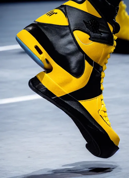 Prompt: hyperrealistic and heavy detailed air jordan runway show of bart simpson, leica sl 2 5 0 mm, vivid color, high quality, high textured, real life