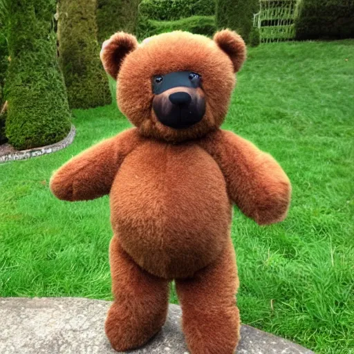 Image similar to fully teddy bear in the style of mondian