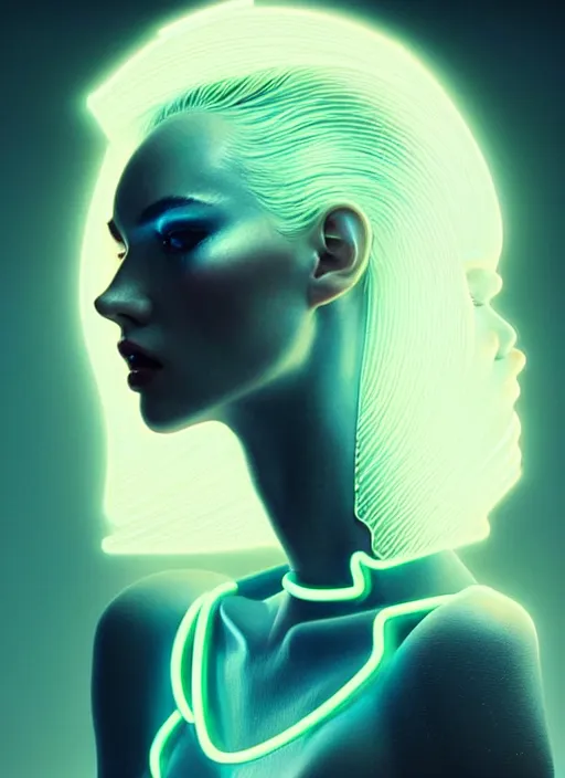 Image similar to a highly detailed long shot photo of sensual female face portrait, futurism, rococo cyber neon lighting, detailed futuristic fibonacci jewelry, profile posing, hyper photorealistic, crispy quality, digital photography, trending in pinterest, cinematic, 4 k ultra hd, art by pascal blanche, art by greg rutkowski, art by artgerm,