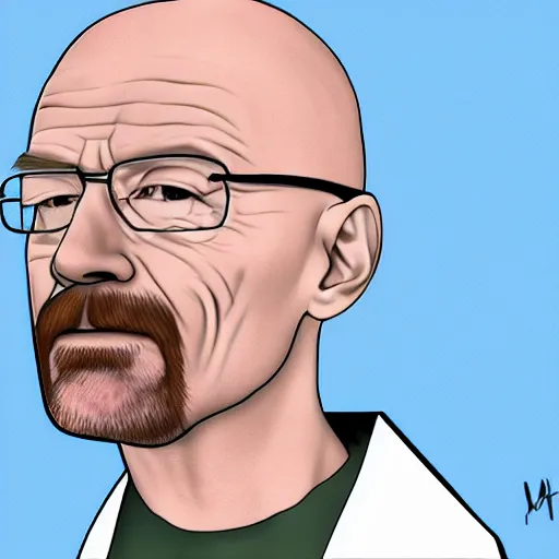 Image similar to walter white as a female, high quality digital art