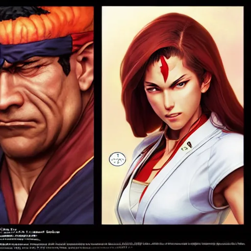 Image similar to ron desantis versus nikki fried, as street fighter characters, cg animation, capcom, realistic, character select portrait, by artgerm, greg rutkowski, alphonse mucha, 3 d