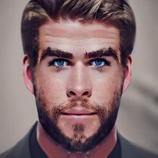 Image similar to “ a realistic detailed photo of a guy who is an attractive humanoid who is half robot and half humanoid, who is a male android, actor liam hemsworth, shiny skin, posing like a statue, blank stare, at the museum, on display ”