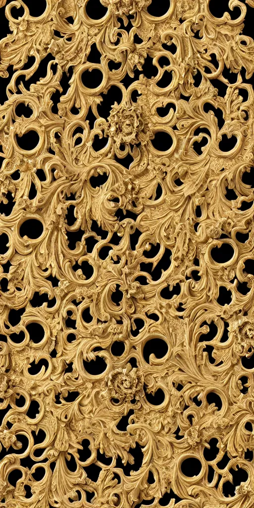 Prompt: the source of future growth dramatic, elaborate emotive Baroque and Rococo styles to emphasise beauty as a transcendental, seamless pattern, symmetrical, 8k image, supersharp, Golden black and white, 3D, no blur, sharp focus, insanely detailed and intricate, Octane render, 8K