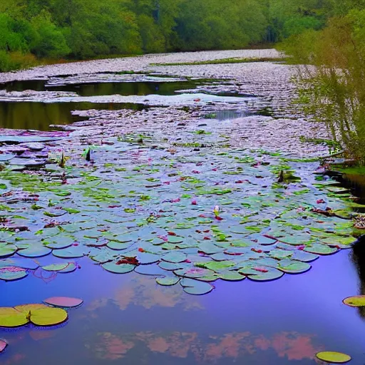 Image similar to cahaba river alabama, water lilies,