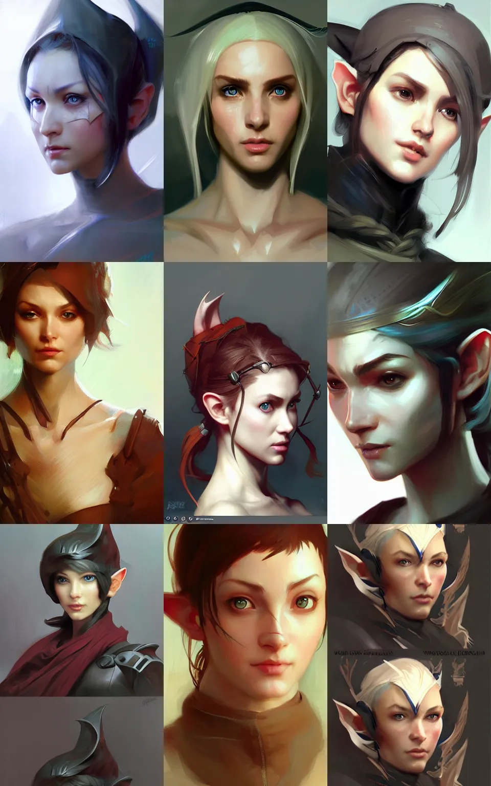 Prompt: character concept portrait, elf digital painting, concept art, smooth, sharp focus, illustration, from Metal Gear, by Ruan Jia and Mandy Jurgens and William-Adolphe Bouguereau, Artgerm