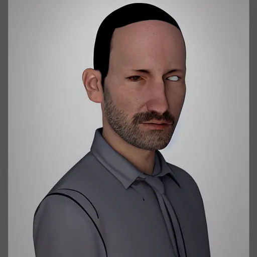 Prompt: a man portrait, artistation render