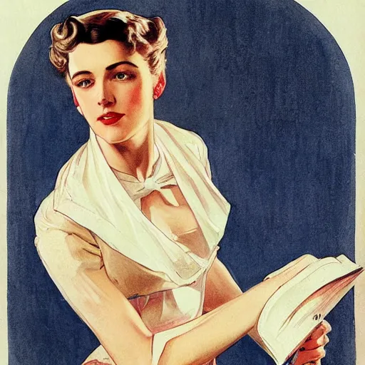 Image similar to art by jc leyendecker