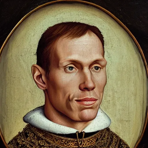 Image similar to A 15th century medieval renaissance oil painting of Jerma985, portrait of Jerma985, grainy, realistic, very realistic, hyperrealistic, highly detailed, very detailed, extremely detailed, very neat, very epic, very cool, detailed, trending on artstation