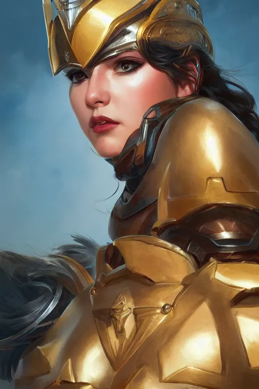 Image similar to amazon valkyrie athena, d & d, fantasy, portrait, highly detailed, headshot, digital painting, trending on artstation, concept art, sharp focus, illustration, art by artgerm and greg rutkowski and magali villeneuve